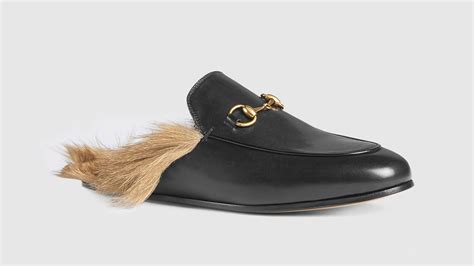 kangaroo lined gucci loafers